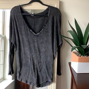 FREE PEOPLE we the free washed black top (size small) ✨